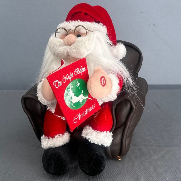 Kid of America Animated Santa Reads Night Before Christmas Y2K Kitschy Whimsical - Picture 8 of 16